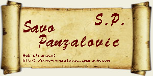 Savo Panzalović vizit kartica